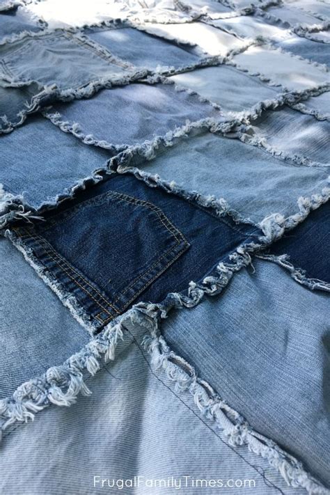 How To Make A Denim Quilt Using Old Jeans An Ultra Simple Sewing