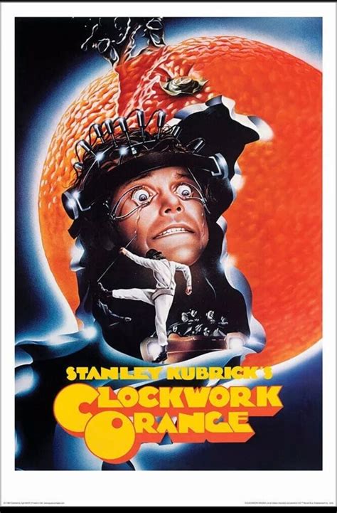 clockwork orange  poster print  sheet stanley kubrick scary