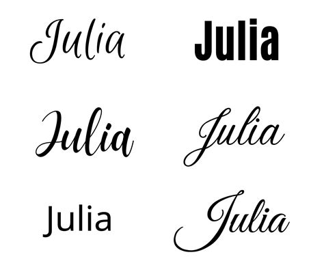 Julia Svg Julia Baby Name Svg Julia Wedding Name Svg - Etsy