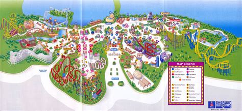 Theme Park Brochures Six Flags Great Adventure Map 2004