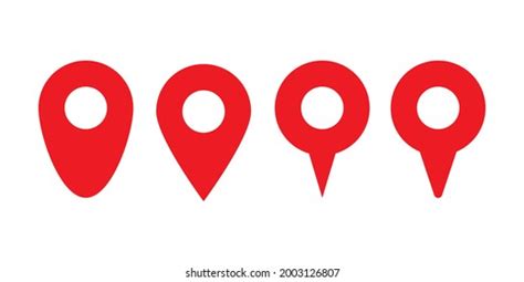 Red Map Pin Vector Icon Set Stock Vector (Royalty Free) 2003126807 ...