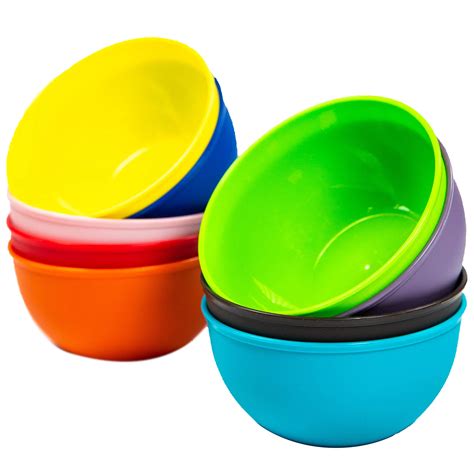 Youngever 9 Pack 10 Ounce Plastic Bowls Kids Plastic Bowls Desertcart