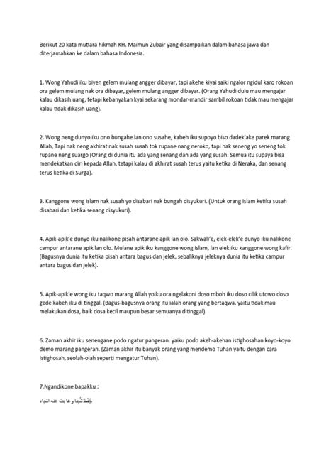 kata mutiara kh maimun zubair  agama spiritualitas