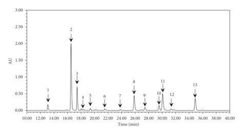 Typical Hplc Chromatograms Of Phenolic Compounds Of Different Mulberry