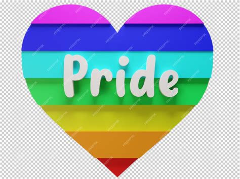 Premium PSD | Gay flag heart pride