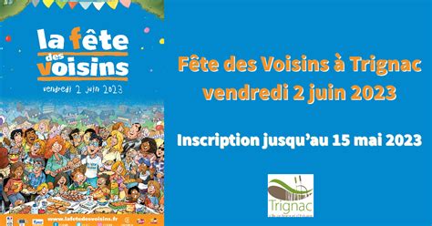 Fête des Voisins Inscription 2023