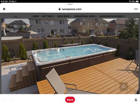 Outdoor Hot Tub On Wood Deck