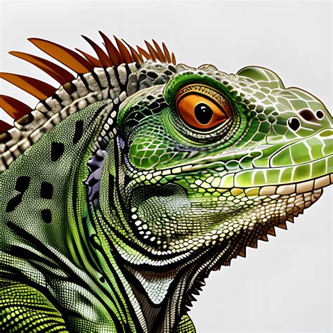 Colorful Iguana Artwork - Free Download - AI Scribbles