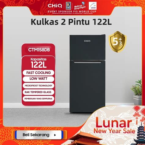 Jual Chiq Kulkas Lemari Es Pintu Ctm Db L Shopee Indonesia