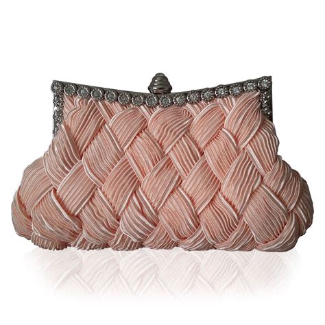 Wholesale Nude Crystal Evening Clutch Bag