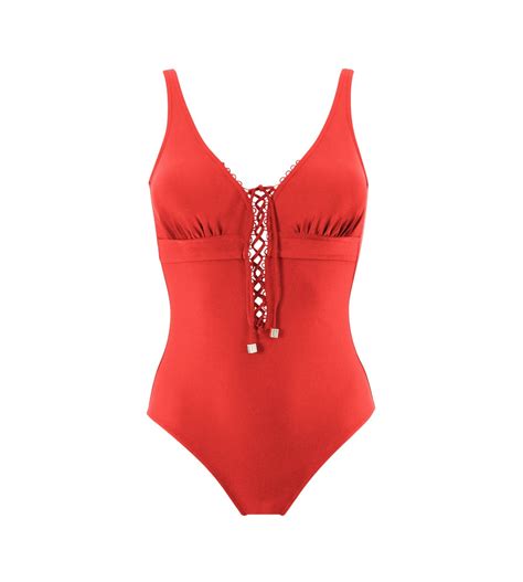 Maillot de bain pièce Monaco rouge Janine Robin Lingerie Sipp