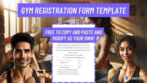 Gym Registration Form Template Pdf Doc Xls Free Exercise