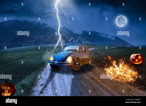 The story of the pictures is that there is a haunted car that is not ...