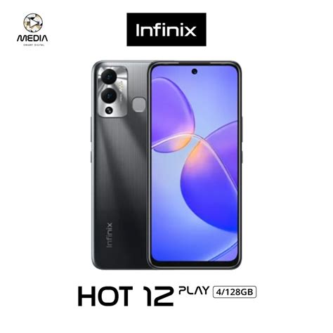 รบฟร เคสใส Infinix HOT 12 Play 4 128GB จอกวาง 6 82 นว แบตเตอร 6000 mAh ประกนศนยไทย