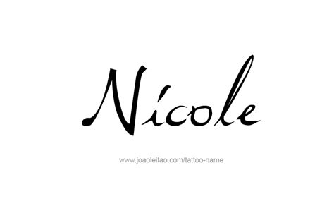 Nicole Name Tattoo Designs