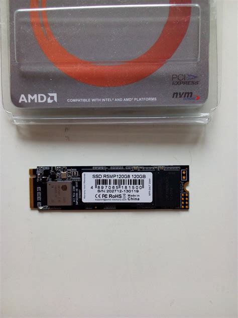 SSD диск AMD Radeon M2 2280 120Gb R5 Series PCIe Gen3x4 3D NAND TLC ...