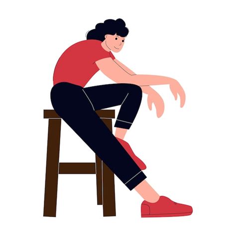 Premium Vector Vector Illustration Of A Person Sitting
