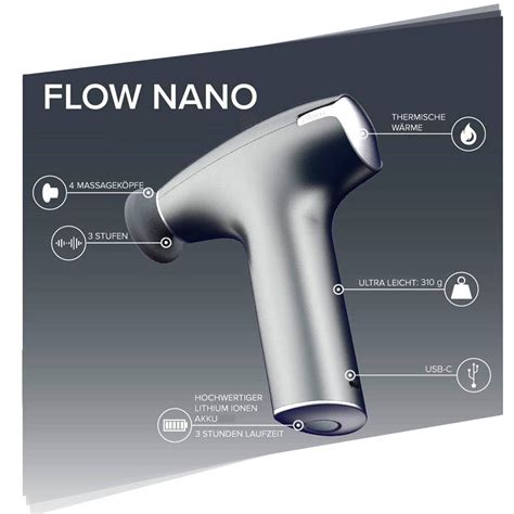 Flow NANO Massagepistole Mini Muskel Massagegerät Leicht Handlich