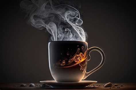 Premium Ai Image Coffee Or Tea Mug With A Steamy Cup Of Hot Beverage
