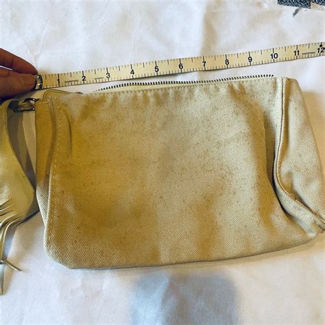 Take Both Chloe Nude Canvas With Leather Fringe And Cole Haan Gray Nylon Travel Makeup Pouches