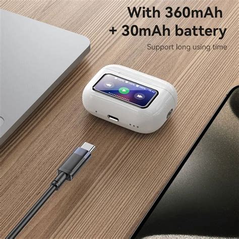 YESIDO LCD Screen ANC+ENC Noise Cancellation TWS Wireless Bluetooth ...