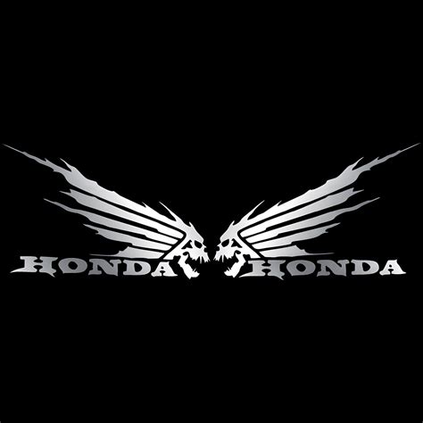 Honda Motorcycle Metal Sticker Honda Logo Skull Badge Wings Decal