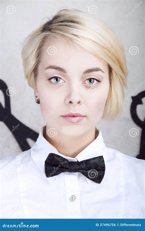 Cute Blonde Office Girl Stock Photo Image Of Beautiful