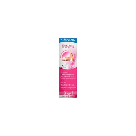 Eveline Ultradelikatny krem do depilacji pach rąk i okolic bikini 3w1 125 ml