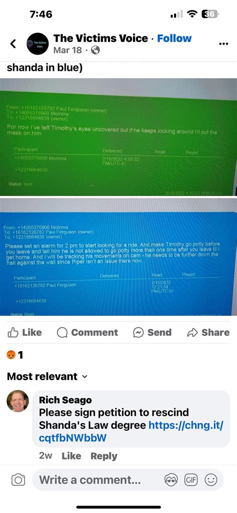 Paul/Shanda Text Messages from 2/2022 : r/shandaVanderArk