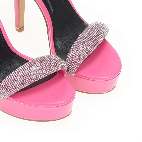 Sandały nude z ekoskóry z paseczkiem na nosku z kryształkami i paseczkiem dookoła kostki