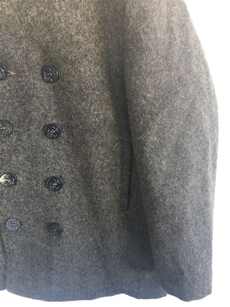 Rare Schott U S N Peacoat Melton Wool Coat Jacket Gem