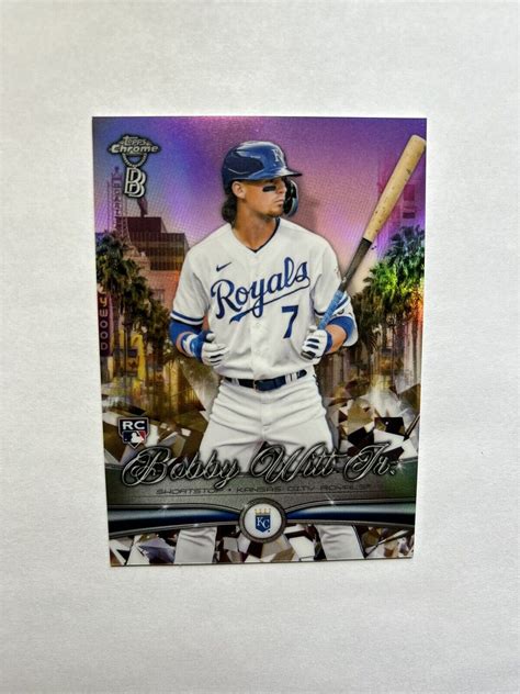 2022 Topps Chrome Ben Baller Bobby Witt Jr 75 Blue Ridin Low Rookie