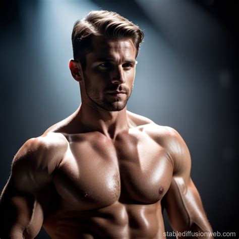 Muscular Nude White Male Figure Stable Diffusion Online