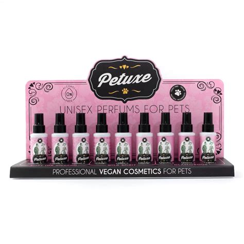 Petuxe Perfume Set 9 x 100 ml - zestaw perfum dla psów z ekspozytorem ...