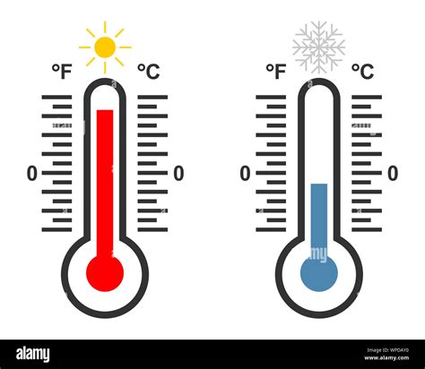 Thermometer with high and low temperature Stock Photo - Alamy