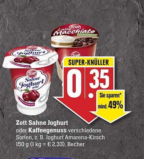 Zott Sahne Joghurt Oder Kaffeegenuss Angebot Bei Edeka Prospekte De