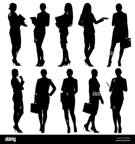 Business Woman Silhouettes Stock Photo Alamy