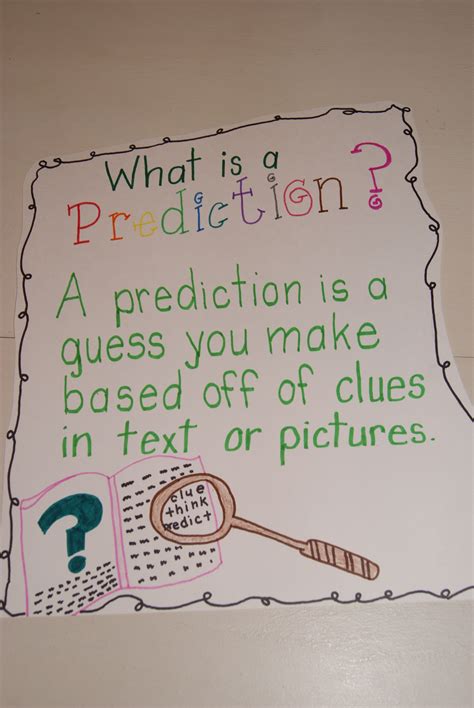 Making Predictions Anchor Chart