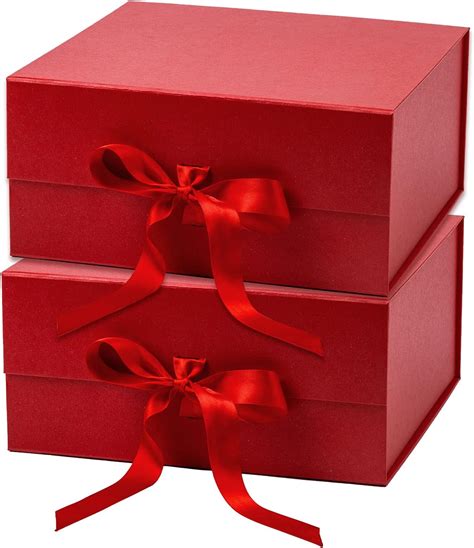 wrapaholic  cajas de regalo rojas  cinta de saten caja de regalo