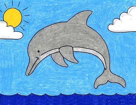 How To Draw A Dolphin Step By Step