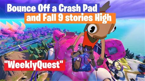 Bounce Off A Crash Pad And Fall 9 Stories High Fortnite Youtube