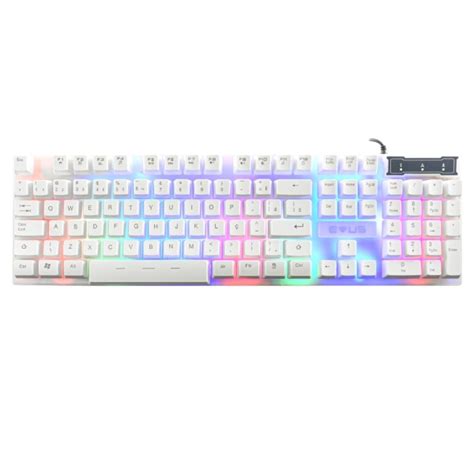 Teclado Gamer Evus TC 10W Candy ABNT 2 e iluminação em LED