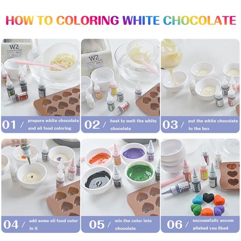 Oil Based Food Coloring Chocolate 10 Colors Candy Coloring For Chocolate Candy Melts E Kongton