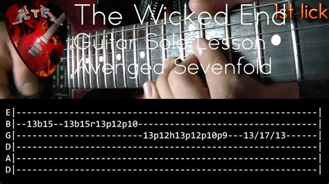 The Wicked End Guitar Solo Lesson Avenged Sevenfold With Tabs Youtube