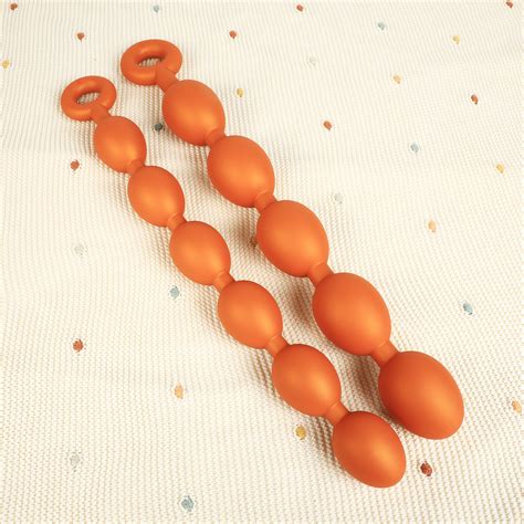 42cm 16 Fantasy Silicone Dildo Eggs Anal Beads Butt Plug With Silicone Huge Anal Bead Large