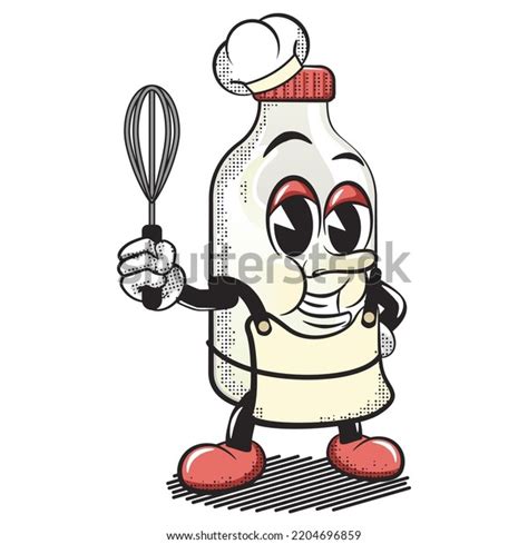 Cartoon Vector Illustration Character Milk Bottle Stock Vector Royalty Free 2204696859