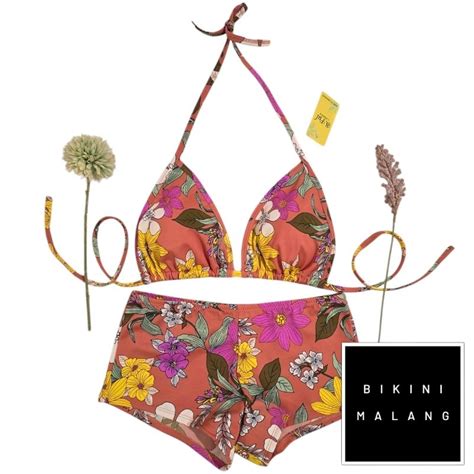Jual Bikini Bf Triangle Tali Samping Warna Orange Polos Seksi Shopee Indonesia