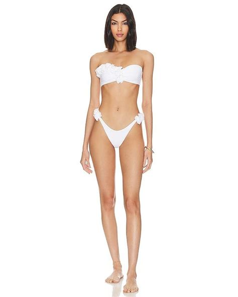 Larevêche Nabila Bandeau Bikini In White Lyst