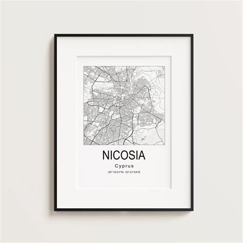 Printable Nicosia Cyprus City Map – Dandi Studio