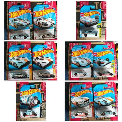 Jual Paket Hot Wheels Tampo Gulf Mustang Ford Aston Martin Glory Chaser Indy Chevy Nova